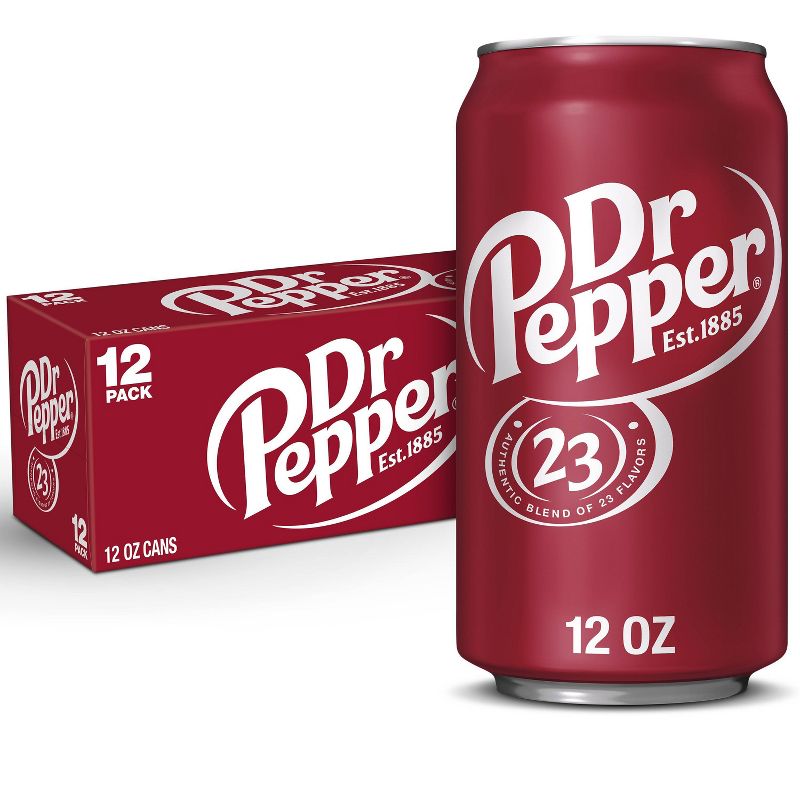 Dr Pepper Soda - 12pk/12 fl oz Cans, 1 of 9