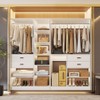 Besiost 80-In Closet System Set with Wood Drawers, Freestanding Closet Organizer with Clothes Rack - 3 of 4