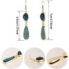 12 Pairs Faux Druzy Drop Earrings Crystal Pendant Dangle Multicolor Stainless Steel Earrings for Women - 3 of 4