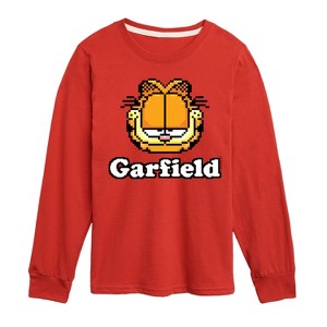 Boys' - Garfield - Video Game Garfield Logo Long Sleeve Graphic T-Shirt - 1 of 4