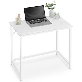 VASAGLE Computer Desk, Gaming Desk, Home Office Desk, for Small Spaces, 19.7 x 31.5 x 29.9 Inches, Modern Style, Metal Frame, Maple White