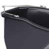 Little Giant 10-Quart Durable Plastic Flat Back Livestock Feed Bucket, Black - 2 of 4