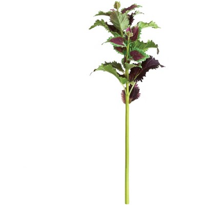 Plum & Post 22" Plum Coleus Decorative Faux Artificial Plant Greenery Pick Stem