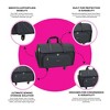 Everything Mary XXL 4 Wheel Collapsible Rolling Sewing Machine Storage Case, Black Quilted - 4 of 4