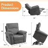 AMERLIFE Oversized Power Lift Recliner Chairs for Adults, Electric Lazy Boy Recliners for Elderly with Side Pocket Dark Grey - 2 of 4