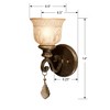 Crystorama Lighting Norwalk 1 - Light Sconce in  Bronze Umber - 2 of 4