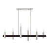 Livex Lighting Helsinki 6 - Light Chandelier in  Brushed Nickel - 3 of 4