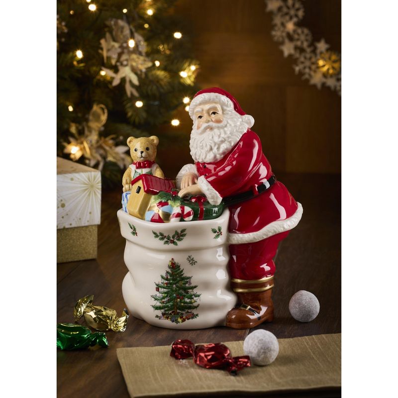 Spode Christmas Tree Figural Santa Candy Jar,7.75 x 5 Inch, 3 of 4