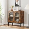 Sideboard Buffet Cabinet, Rattan Storage Cabinet, Wood Console Cabinet with Storage Shelf, Sideboard Cabinet for Hallway, Entryway, Living Room - 4 of 4