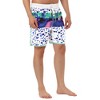 TATT 21 Men's Casual Lightweight Drawstring Waist Contrast Color Printed Board Shorts - image 4 of 4