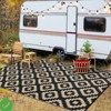 Waterproof Outdoor Rug 8x10 Reversible Outdoor Plastic Straw Rug Camping RV Carpet Outside - 2 of 4
