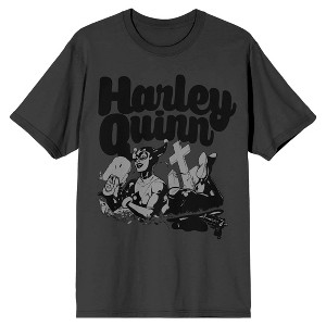 DC Comics Harley Quinn Charcoal Gray T-Shirt - 1 of 2