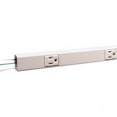 Photo 1 of Wiremold Plugmold Hard-Wired Multi-Outlet Strip, Ivory - Hardwired - 6 x AC Power - 3 ft Cord - 15 A Current - 125 V AC Voltage - Wall Mountable