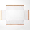 Bacati - White with band on bottom Crib/Toddler Bed Skirt - Orange - 3 of 4