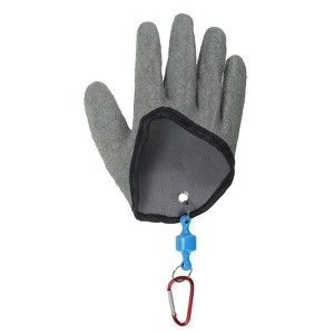 Unique Bargains Fishing Waterproof Non-Slip Puncture Resistant Fishing Gloves Grey 1 Pc - 1 of 4