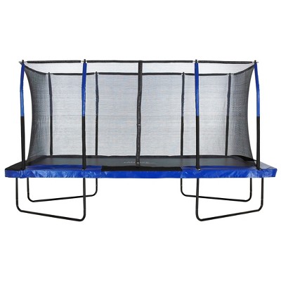 UpperBounce Easy Assemble Mega 8'x14' Rectangular Trampoline with Fiber Flex Enclosure System