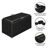 Sheridan Storage Bench w/2 Side Ottomans Black - Breighton Home: Reversible Tray, Entryway Seating, Faux Leather - 4 of 4