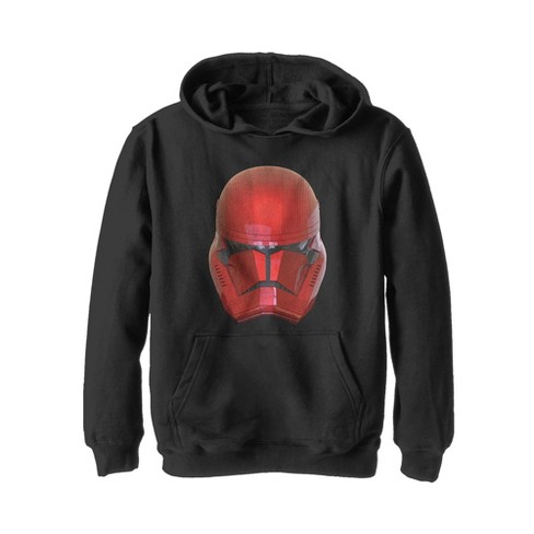 Boy s Star Wars The Rise Of Skywalker Sith Trooper Helmet Pull Over Hoodie Black Large Target