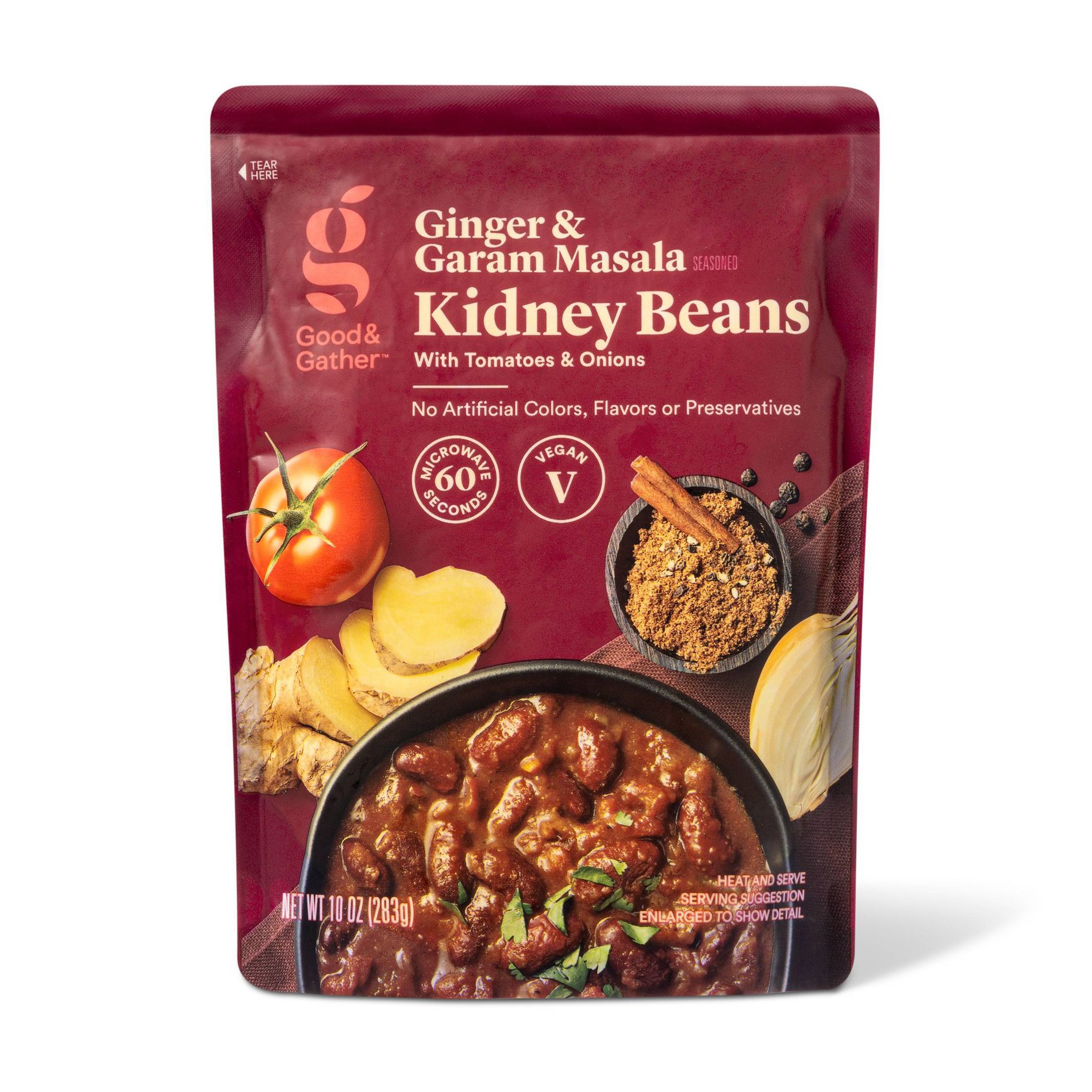 Ginger & Garam Masala Kidney Beans Microwavable Pouch - 10oz - Good & Gather™