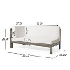 FIONECA X-Back 4-Piece Outdoor Sofa Set with Cushions & Coffee Table, Patio Conversation Set for Garden, Deck, Backyard, White - 3 of 4