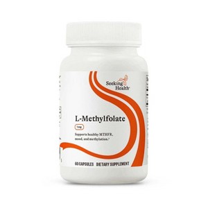 Seeking Health L-Methyl Folate, 1,700 mcg DFE, supports methylation, MTHFR, easy absorption, 60 capsules. - 1 of 4