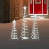 Northlight Set of 3 Green Lighted Spiral Christmas Trees, 3', 4', and 6' - 2 of 4