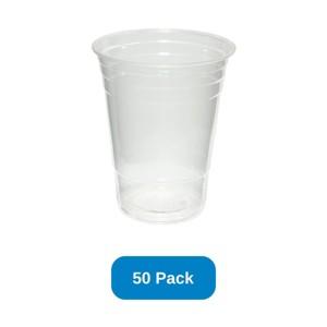 Inno-Pak 20 oz Cold Cup Recycled PET Plastic Clear - Pack of 50 - 1 of 3