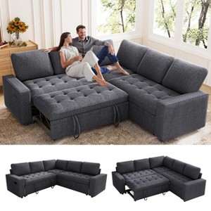 Vipbear Adjustable Backrest, USB Ports & Storage Seat, 5 Seat Convertible L Shaped Sectional Couches for Living Room - 1 of 4
