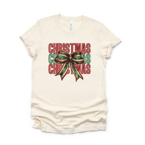 Simply Sage Market Women's Coquette Christmas Stacked Short Sleeve Graphic Tee - 1 of 4