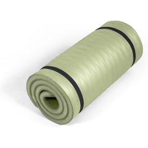 Extra Thick 1-Inch Yoga Mat, High Density Non-Slip Exercise Mat with Strap for Home Gym, Pilates, Workouts, Multiple Size Options - 1 of 4