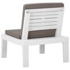 vidaXL Patio Lounge Chair with Cushion Plastic White - 4 of 4