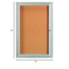 Aarco Products 24"x18" 1-Door Indoor Enclosed Bulletin Board with Aluminum Frame with Lock - 4 of 4