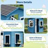 Wooden Kids Playhouse Cottage – Indoor/Outdoor Toddler Playhouse with Chalkboard, Windows & Flowerpot Holders for Imaginative Play - 4 of 4