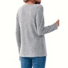 Coolmee Women's Business Casual Blouses V Neck 3/4 Sleeve Shirts Hollow Out Tops - 4 of 4