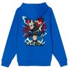 Kaiju No. 8 Kafka Hibino Adult Royal Blue Long Sleeve Hooded Sweatshirt-XXL - 2 of 4