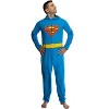 DC Comics Mens' Superhero Character Hooded Union Suit Footless Pajamas Costume - 2 of 3