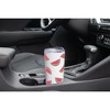 Elanze Designs 20 oz Stainless Steel On the Go Insulated Travel Tumbler With Push Top Lid, Watermelon Print White - 3 of 4