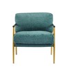 27.56" Modern Upholstered Accent Chair with Plush Cushion and Wooden Armrests - 4 of 4
