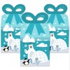 Big Dot of Happiness Arctic Polar Animals - Square Favor Gift Boxes - Winter Baby Shower or Birthday Party Bow Boxes - Set of 12 - 2 of 4