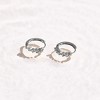 EVRY JEWELS WATERPROOF Gold or Silver Plated Stainless Steel Crystal Row Huggie Hoop Earrings - 2 of 2