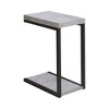 Snack Table with Cement Top and Metal Frame ¨C Ideal for Modern Living Rooms - 3 of 4