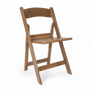 Flash Furniture HERCULES Series 800 lb. Capacity Resin Folding Chair with Slatted Seat - 1 of 4