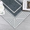 Modern Washable Bordered Area Rug, Ultra-Thin Non-Slip, Non-Shedding Foldable Mat, Chic Aesthetic Carpet for Living Room, Bedroom, Office - 4 of 4