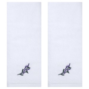 REGALWOVEN Bathroom Home Decor Cotton Soft Absorbent Floral Embroidered Hand Towel 13" x 29" - 1 of 4