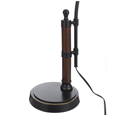 Adjustable Russet Bronze and Black Metal Desk Lamp