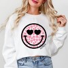 S.W.Smiley Leopard Heart Eyes Smiley -  Women's Graphic Sweatshirt - 2 of 4