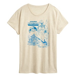 Women's - Star Wars - The Mandalorian Mando Sketchy Short Sleeve Graphic T-Shirt - 1 of 4