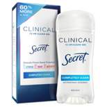 Secret Clinical Strength Clear Gel Antiperspirant and Deodorant for Women - Completely Clean - 2.6oz