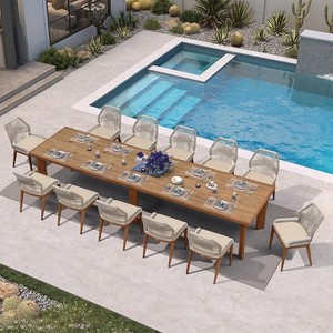 PURPLE LEAF Dining Set Patio Metal Table and Wicker Rattan Chairs for Outside Porch Garden Kitchen Modern Outdoor Furniture Sets - 1 of 4