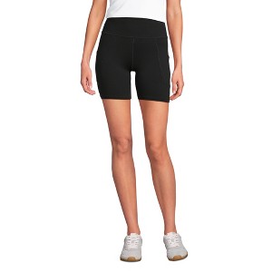 Lands' End Women's Active High Impact 7" Pocket Bike Shorts - 1 of 4
